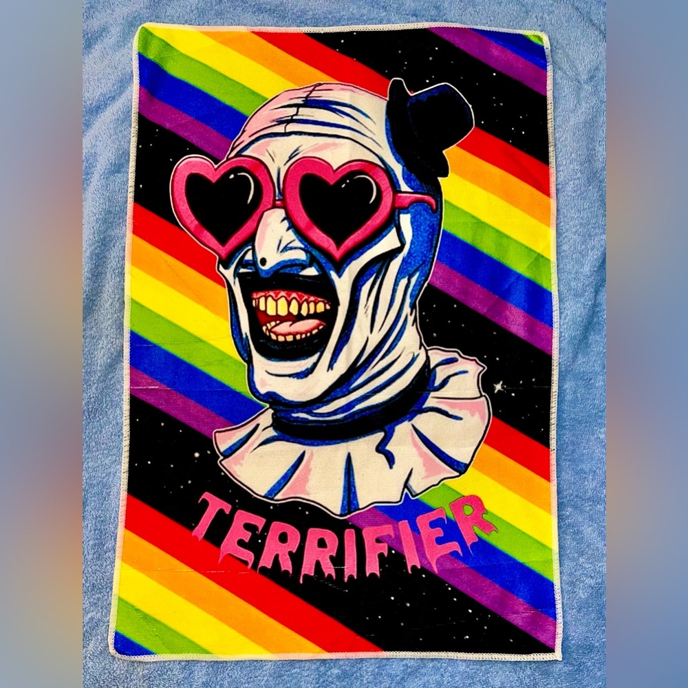 Terrifier Art the Clown Handmade & Designed Single Sided Hand or Kitchen Towel